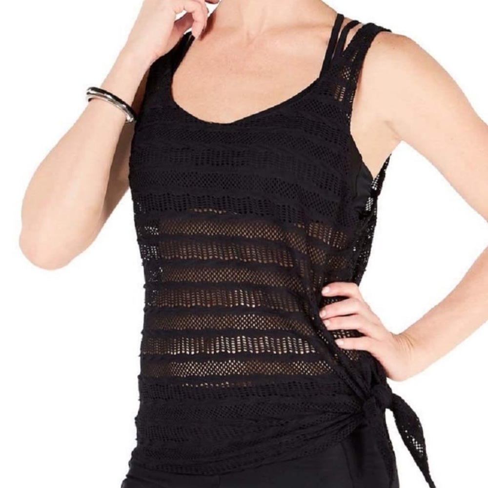 GO by Gossip Mix & Mesh Crochet Tankini Top